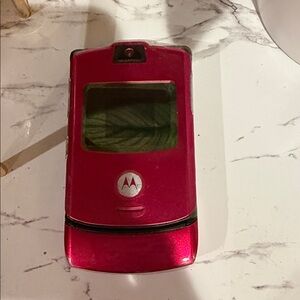Motorola Magenta Flip Phone